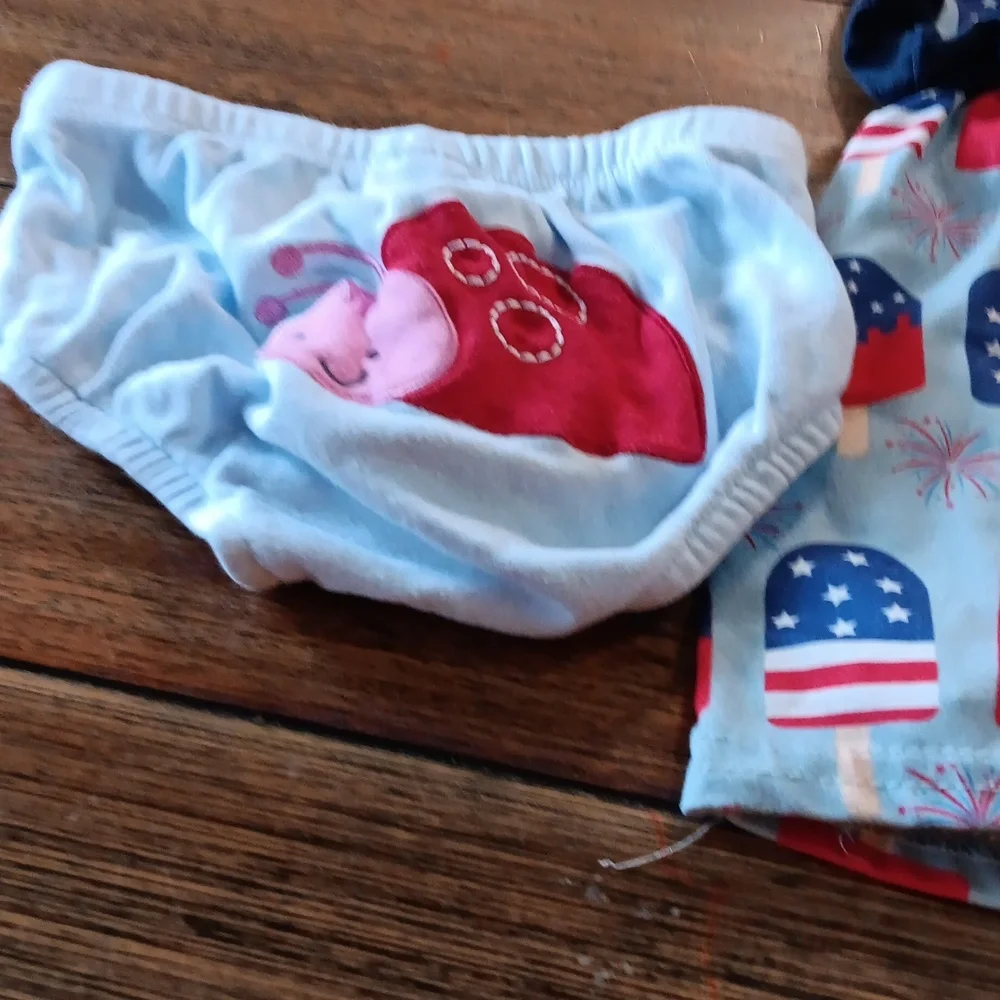 Patriotic Popsicle Baby Outfit And Diaper Cover
